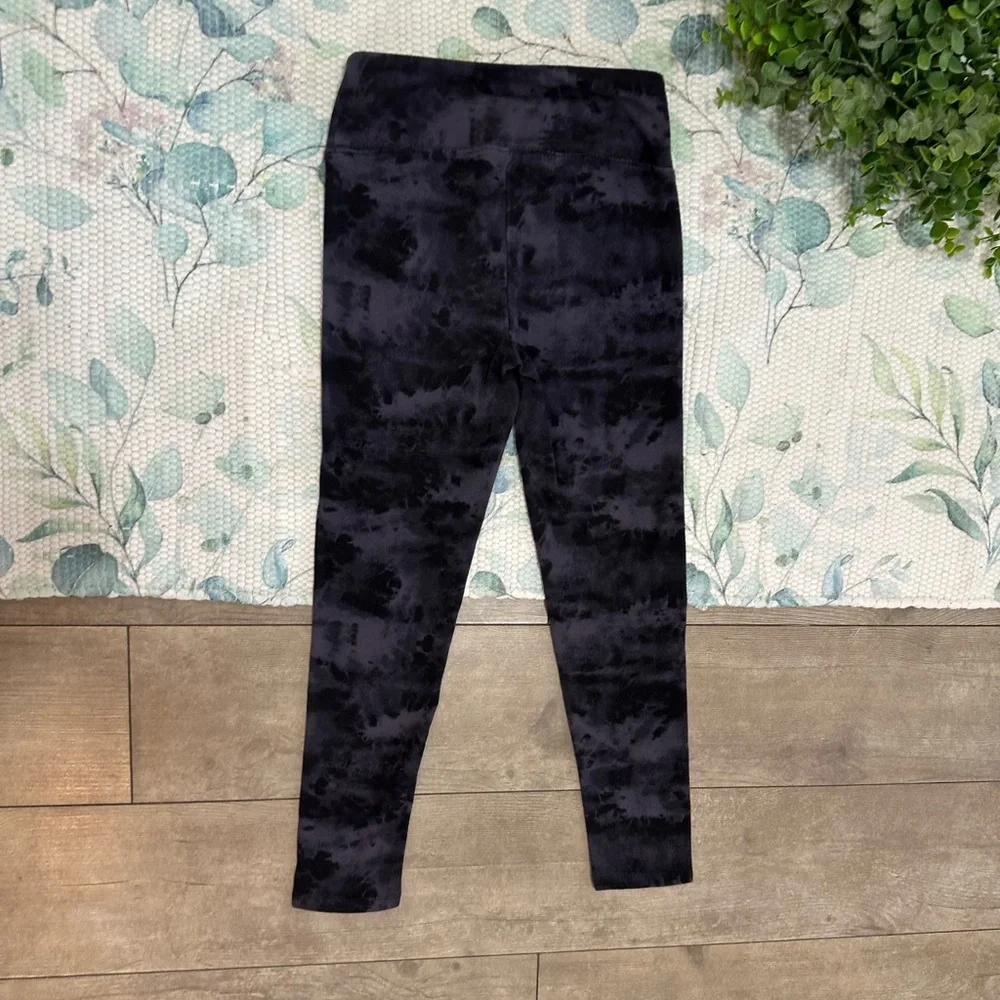 SO Girls Black Gray Tie-Dye Athletic Athleisure Leggings Size Medium